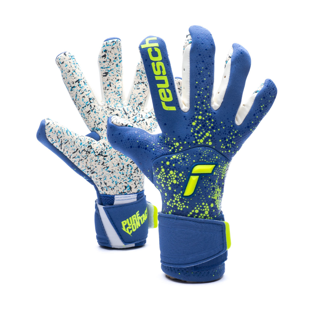 Glove Reusch Kids Pure Fusion True Blue-Safety Yellow -