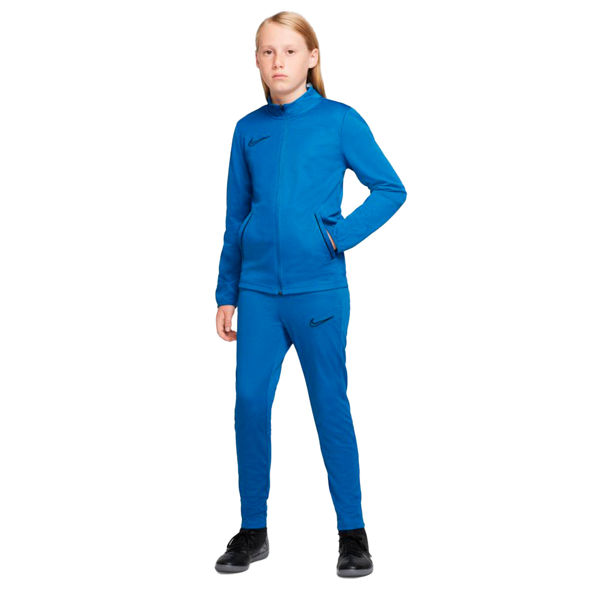 pluma Ingresos Interesante Chándal Nike Dri-Fit Academy 21 Knit Niño Royal Blue-Black - Fútbol Emotion