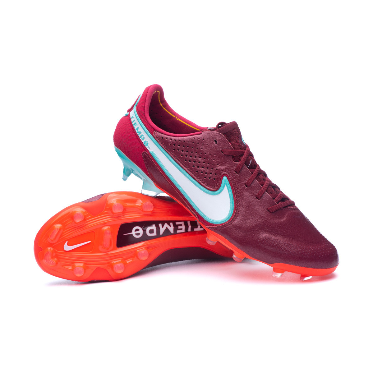 Bota de Nike Tiempo Legend 9 Elite FG Red-White-Mystic Hibiscus - Fútbol Emotion