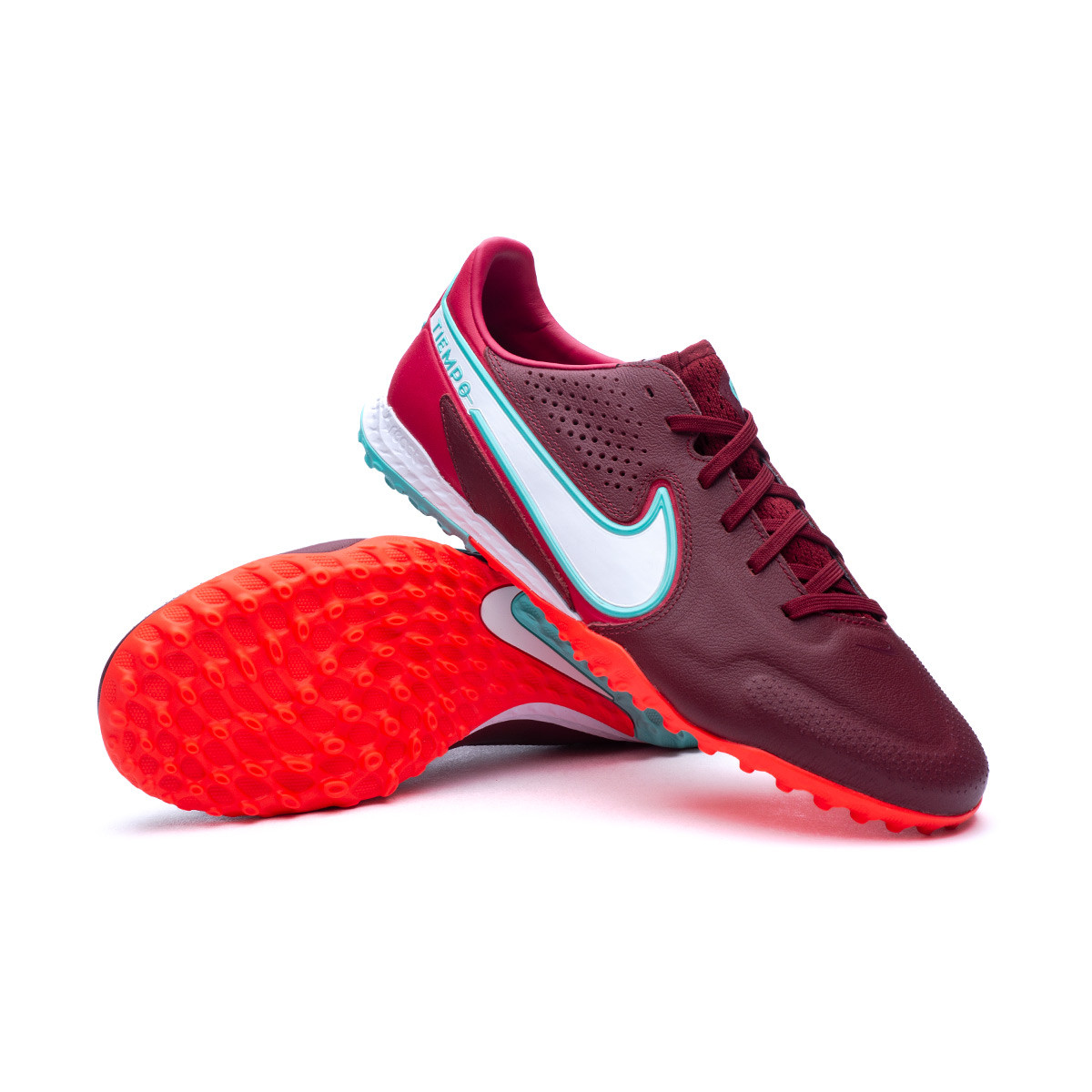 Bota de fútbol React Tiempo Legend 9 Pro Turf Red-White-Mystic Hibiscus - Emotion