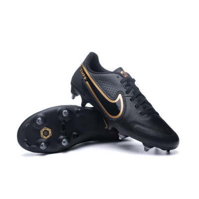 Bota de fútbol Nike Tiempo Legend 9 Academy SG-Pro AC  Black-Anthracite-Metallic Gold - Fútbol Emotion