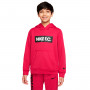 Dri-Fit NIKE F.C. Libero Fleece Hoodie Niño Mystic Hibiscus-White-(Black)