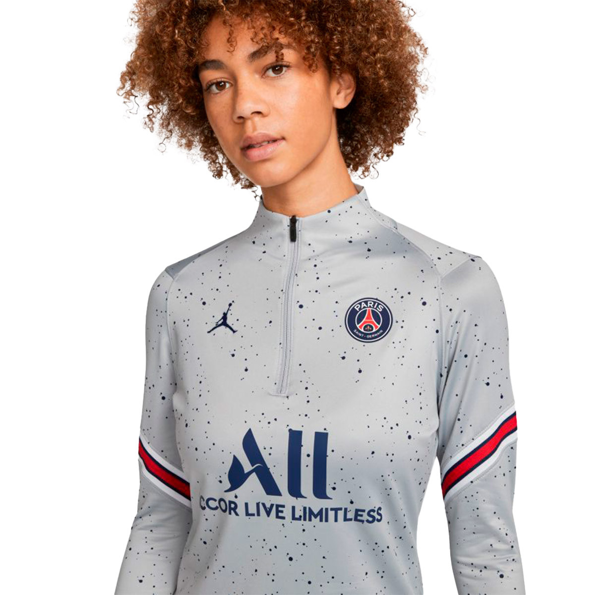Sudadera Nike Paris Saint-Germain FC x Jordan Training 2021-2022 Mujer Wolf  Grey-Wolf Grey-White-Midnight Navy - Fútbol Emotion
