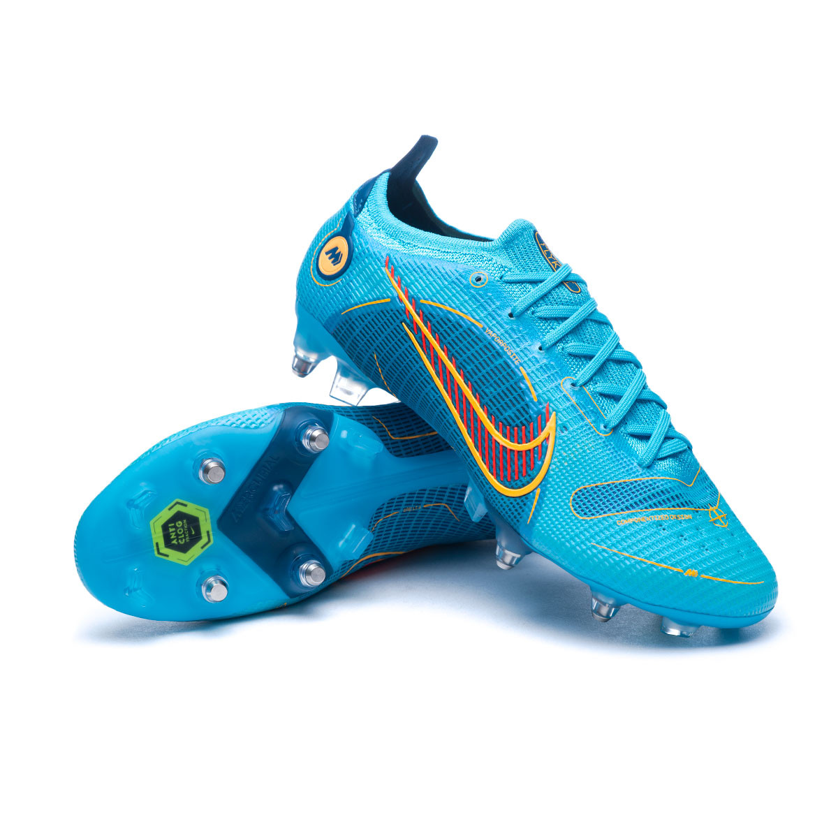 Bota de fútbol Nike Mercurial Vapor Elite AC Chlorine Blue-Laser Orange-Marina Fútbol