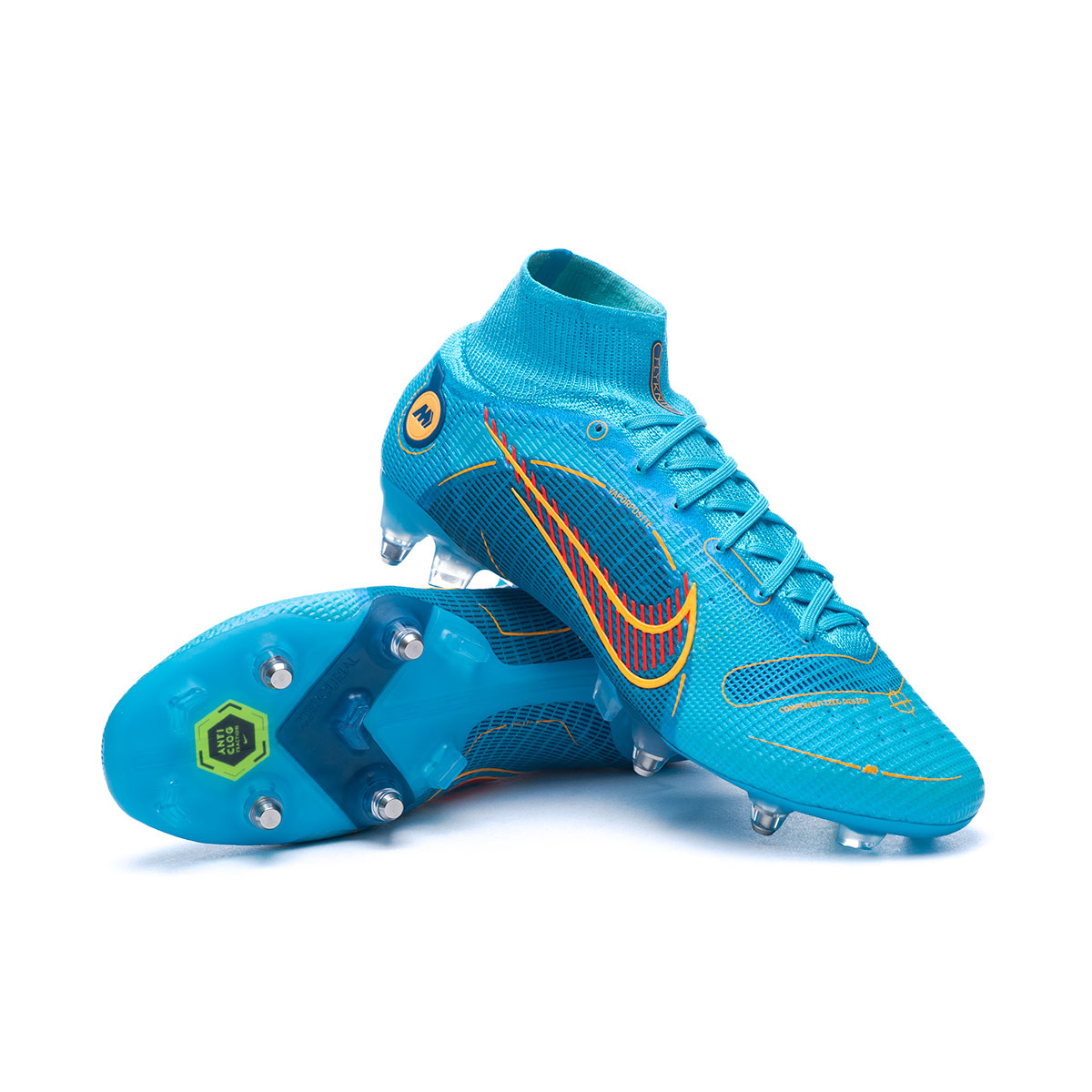 Bota Nike Mercurial Superfly 8 Elite SG-Pro Blue-Laser Orange-Marina - Fútbol Emotion