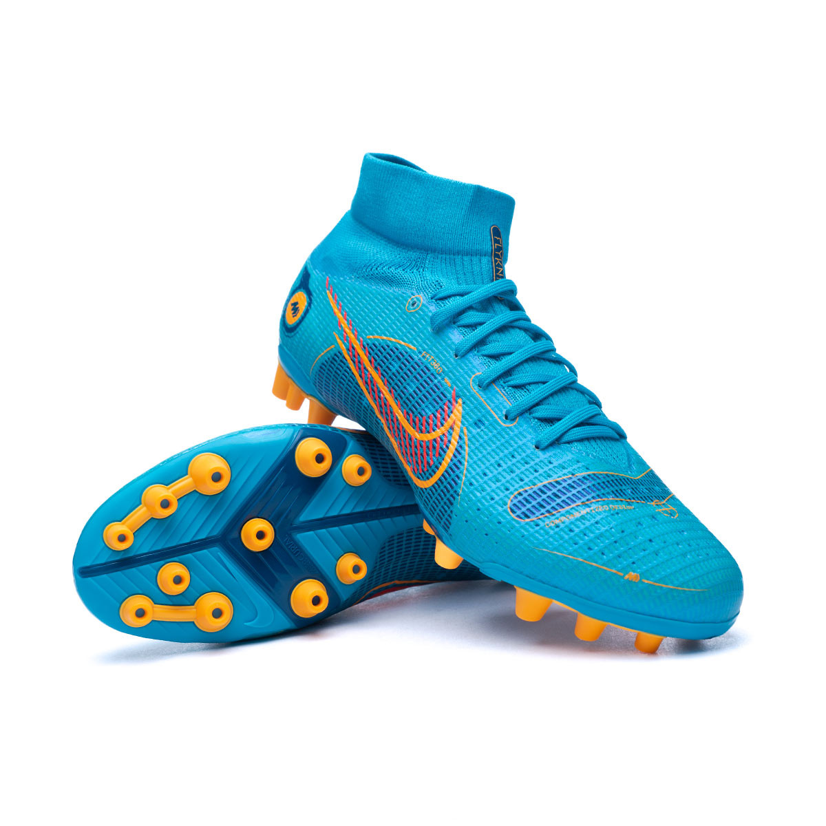 liderazgo Medalla Subvención Bota de fútbol Nike Mercurial Superfly 8 Pro AG Chlorine Blue-Laser  Orange-Marina - Fútbol Emotion
