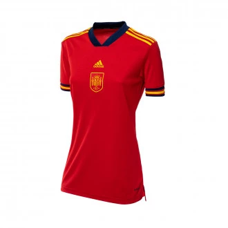 Camiseta España Primera Equipación Euro 2022 Mujer Scarlet