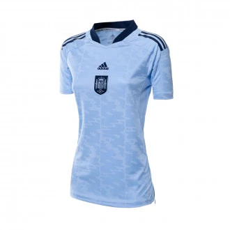 Camiseta España Segunda Equipación Euro 2022 Mujer Glow Blue