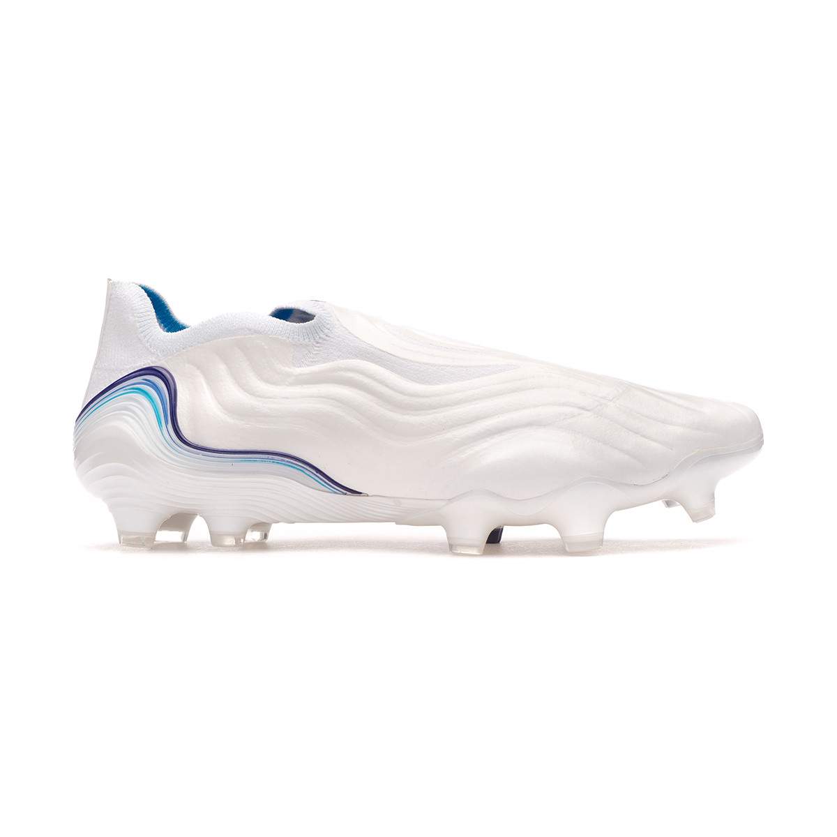 Bota de fútbol adidas Copa Sense + FG White-Blue Fútbol Emotion