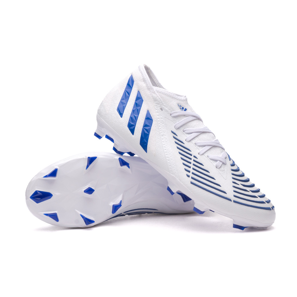 white and blue adidas boots