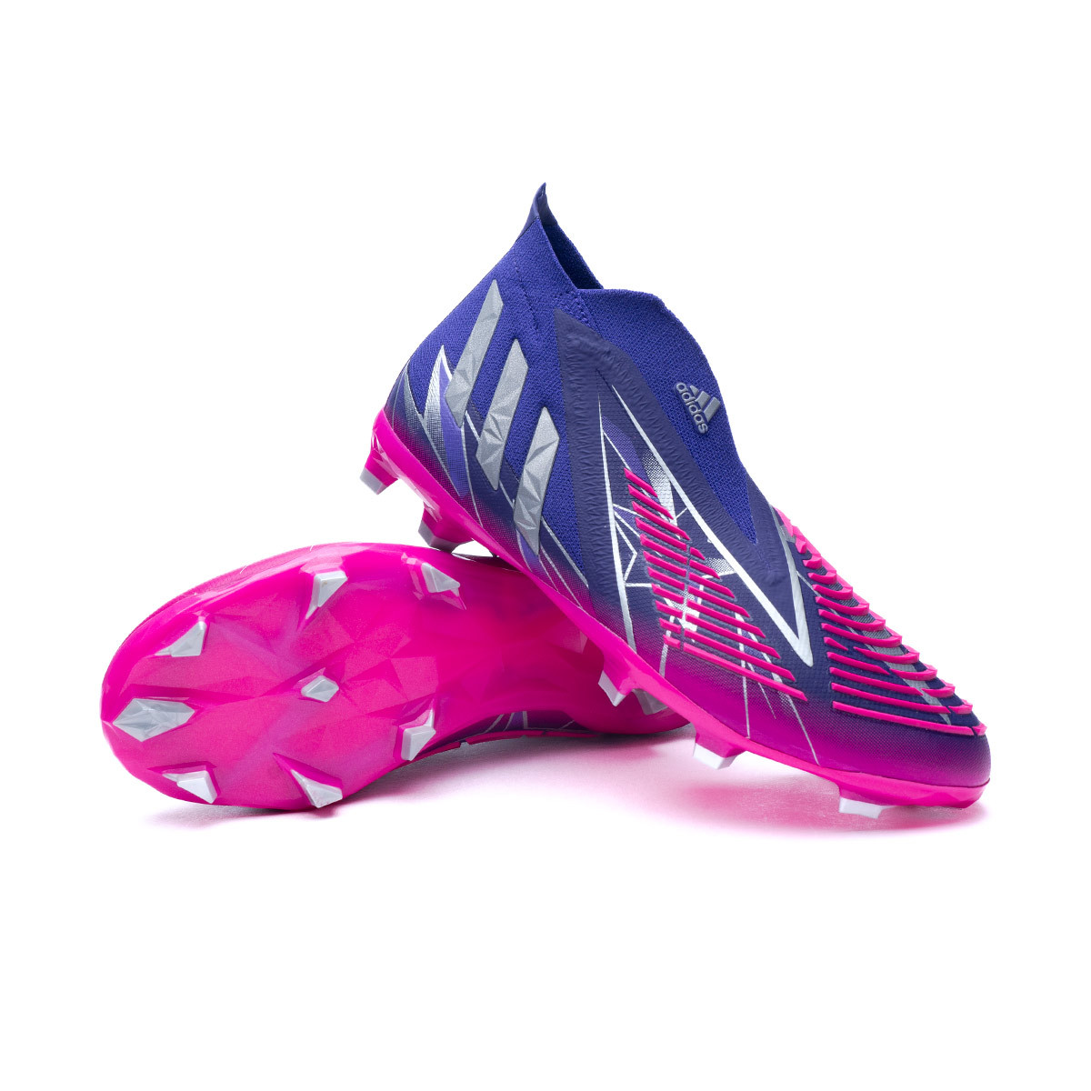 Bota de fútbol adidas Predator + FG Niño Collegiate Purple-Silver Metallic-Shock Pink - Fútbol Emotion