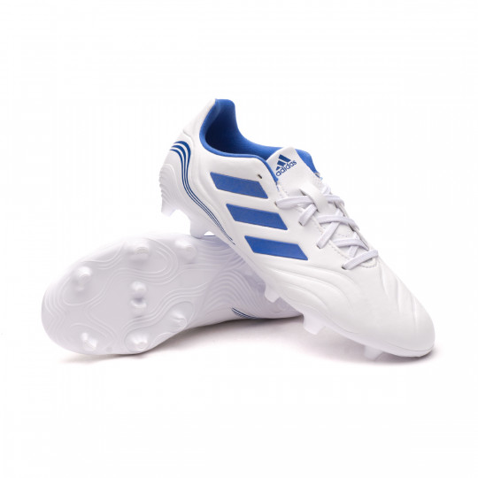 Bota fútbol adidas Sense .3 FG Niño White-Blue - Fútbol Emotion