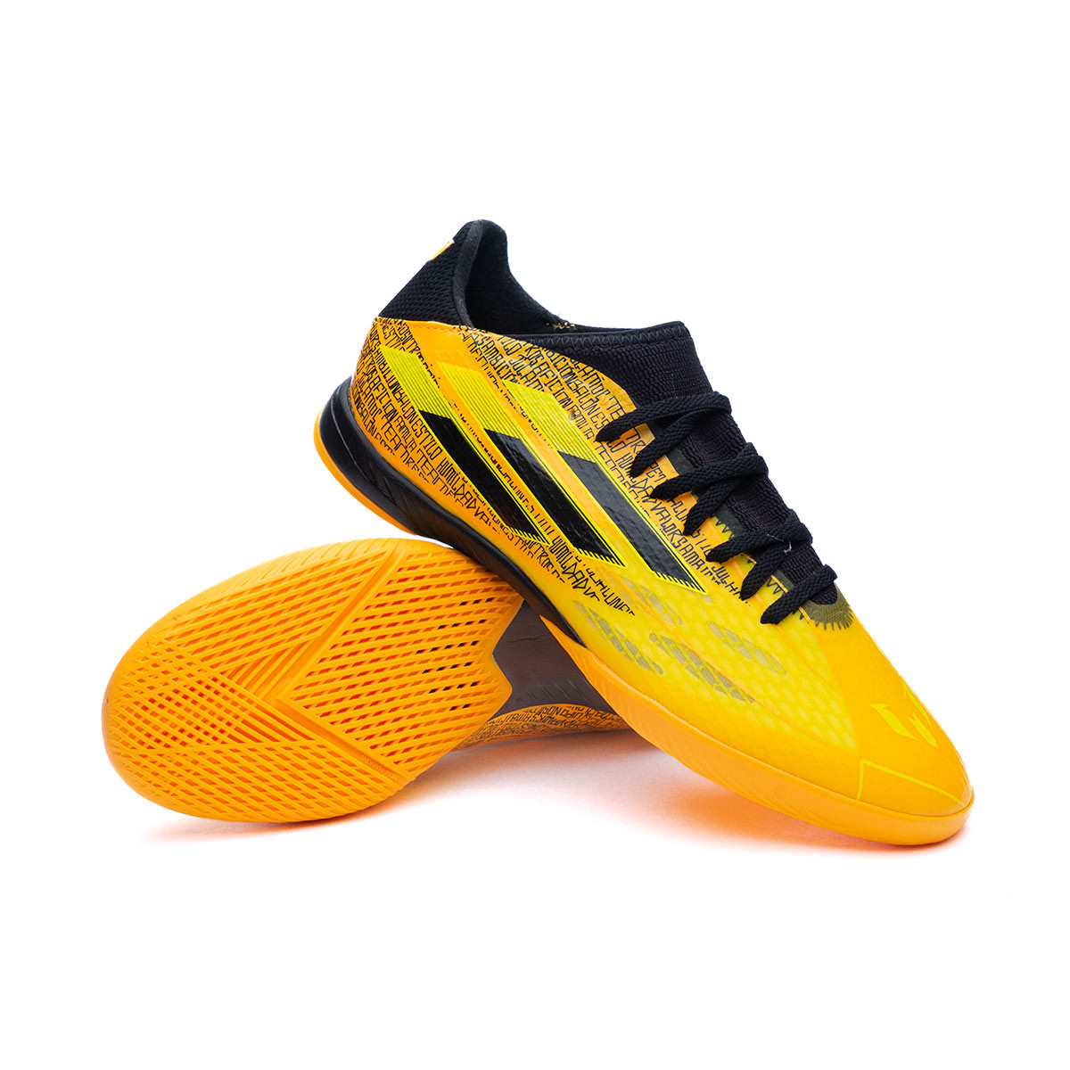 Zapatilla de Fútbol sala adidas Speedflow Messi .3 IN Sala Gold-Black-Yellow Fútbol Emotion