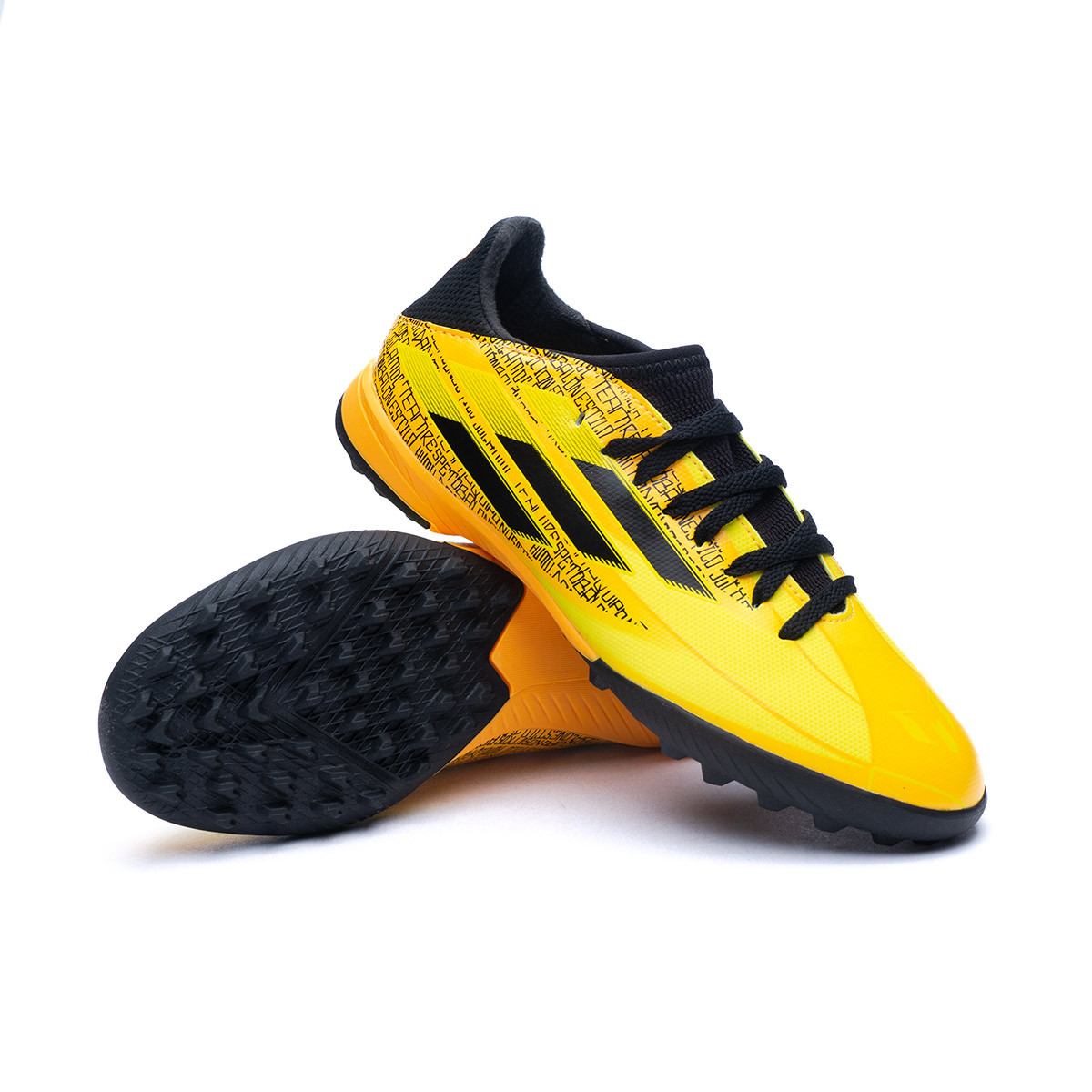 Bota de fútbol adidas X Speedflow Turf Niño Gold-Black-Yellow Fútbol