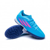 Zapatos de fútbol X Speedflow .3 Turf Niño Sky Rush-Tmshpn-White