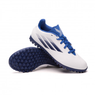 Chuteira X Speedflow .4 Turf Criança White-Legind-Skyrus