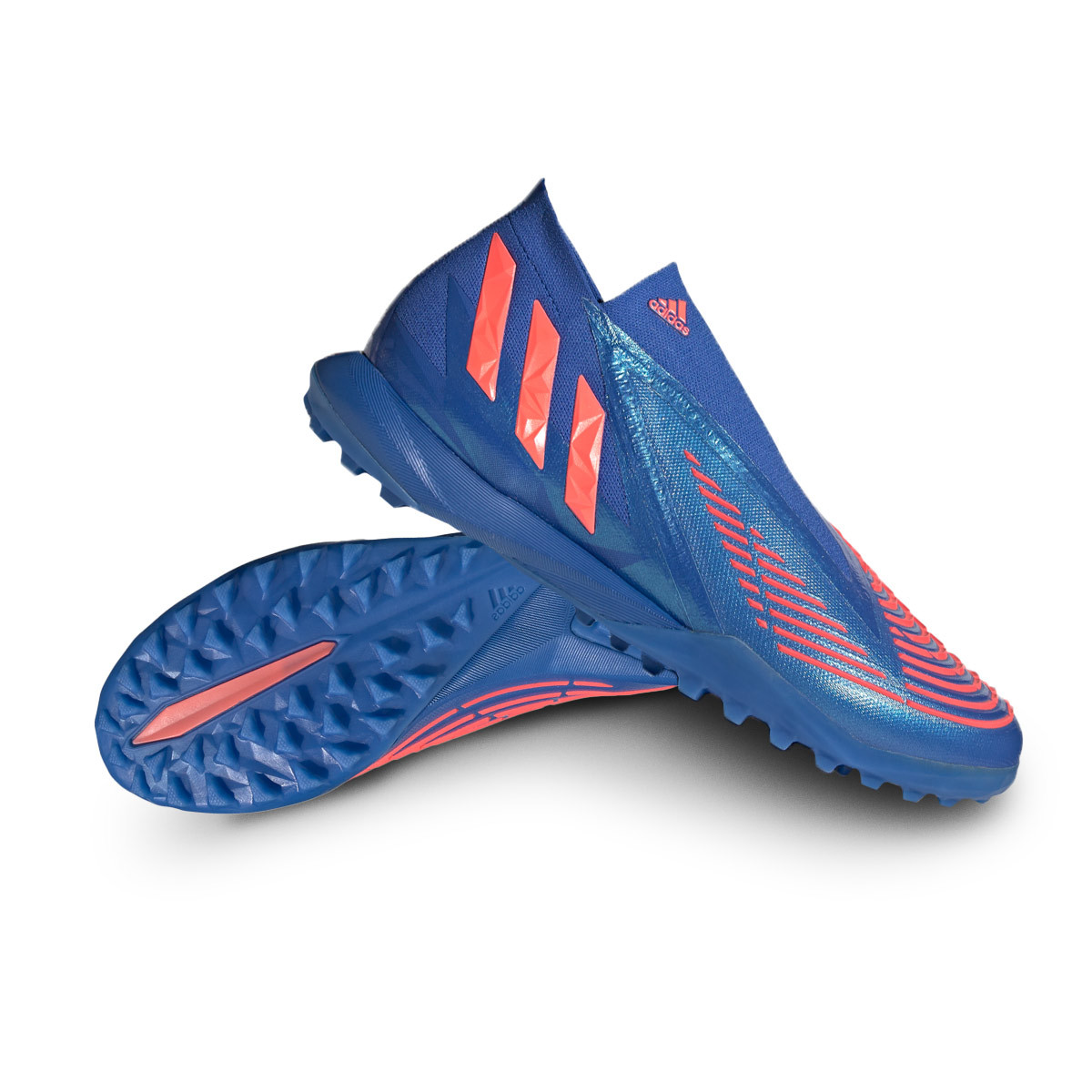 Bota de fútbol adidas Predator Edge .1 Turf Blue-White-Turbo Emotion