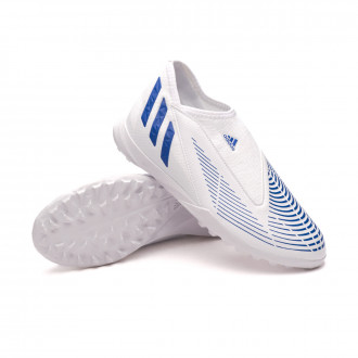 Chuteira Predator Edge .3 LL Turf Criança White-Blue