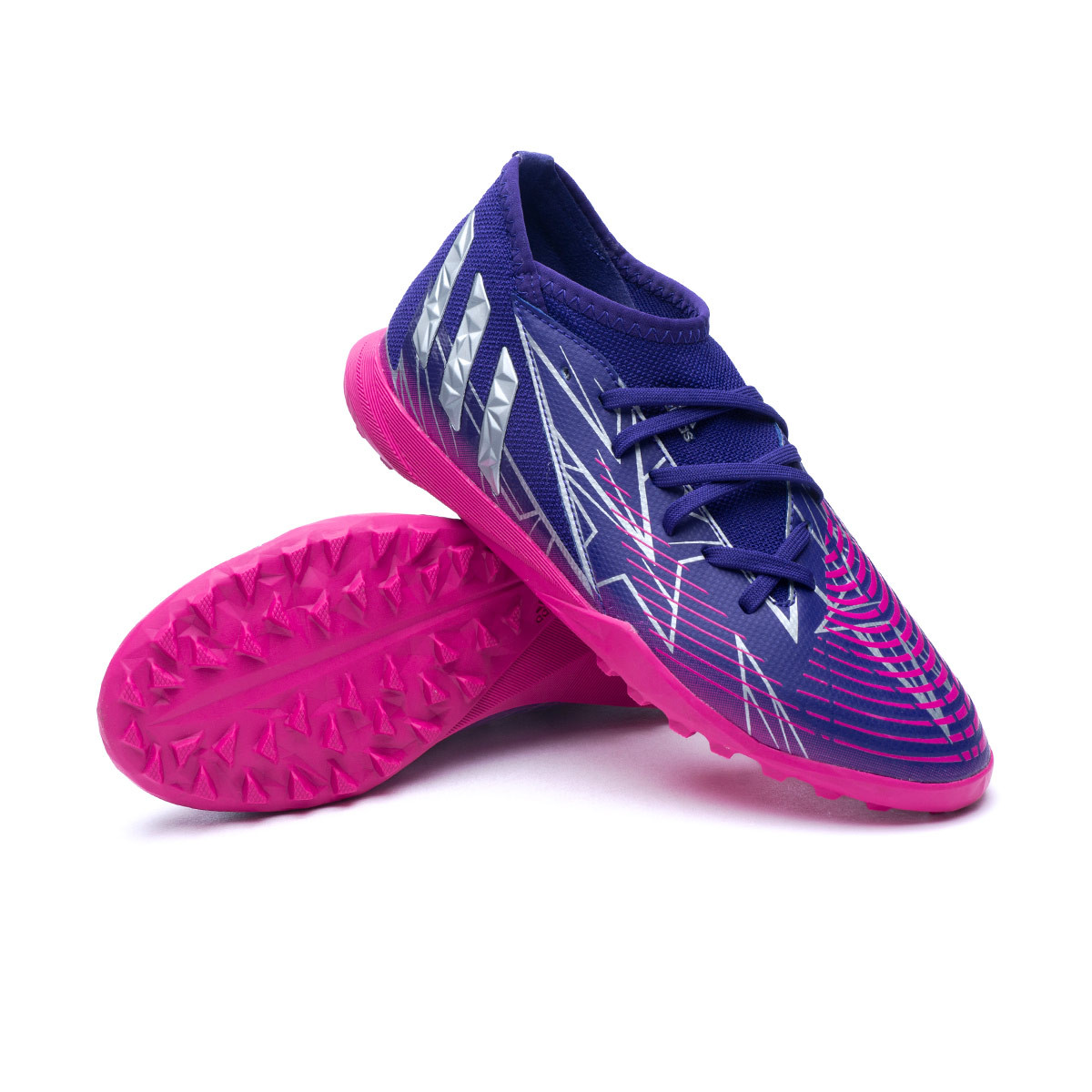 Zapatos de fútbol adidas Edge .3 Turf Niño Collegiate Purple-Silver Pink - Fútbol Emotion