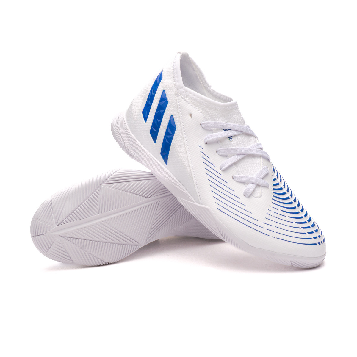 Zapatilla de Fútbol sala adidas Predator Edge IN Sala Niño White-Blue - Fútbol