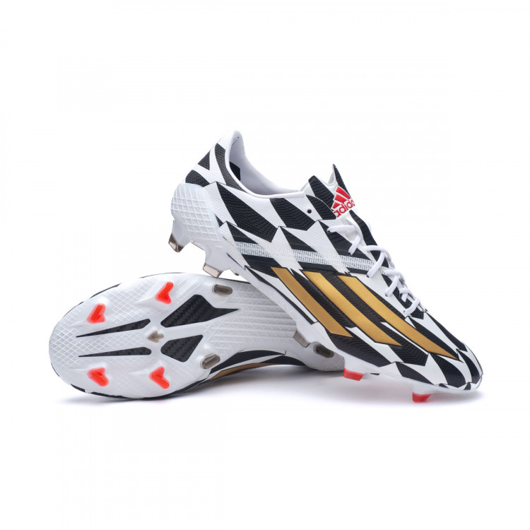 Buty piłkarskie adidas F50 Adizero IV FG Biało-złoty metaliczny - Fútbol  Emotion
