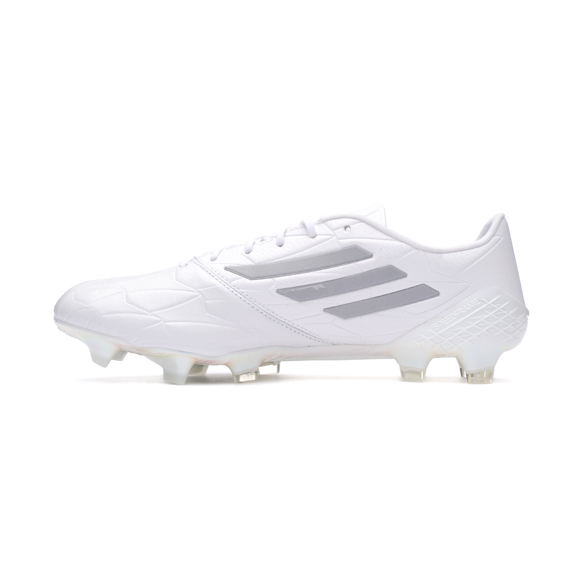 Bota de fútbol adidas Adizero IV LEA FG White-Silver - Fútbol Emotion