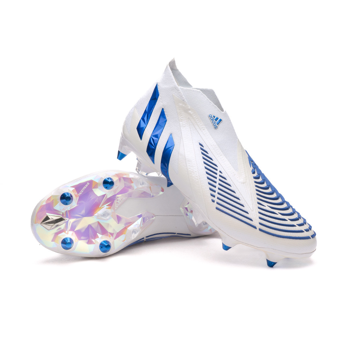 Bota fútbol adidas Predator Edge SG White-Blue Emotion