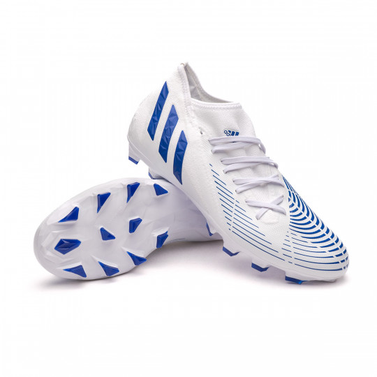 sirena híbrido asentamiento Zapatos de fútbol adidas Predator Edge .3 MG White-Blue - Fútbol Emotion