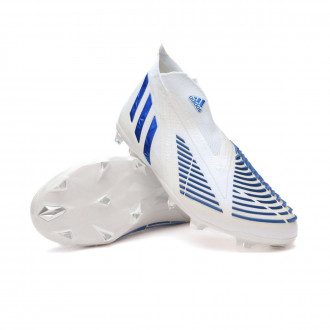 Chuteira Predator Edge + FG Criança White-Hi-Res Blue