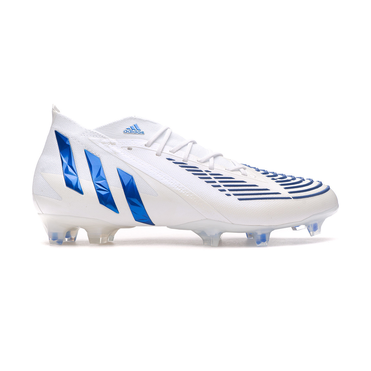 white and blue adidas boots