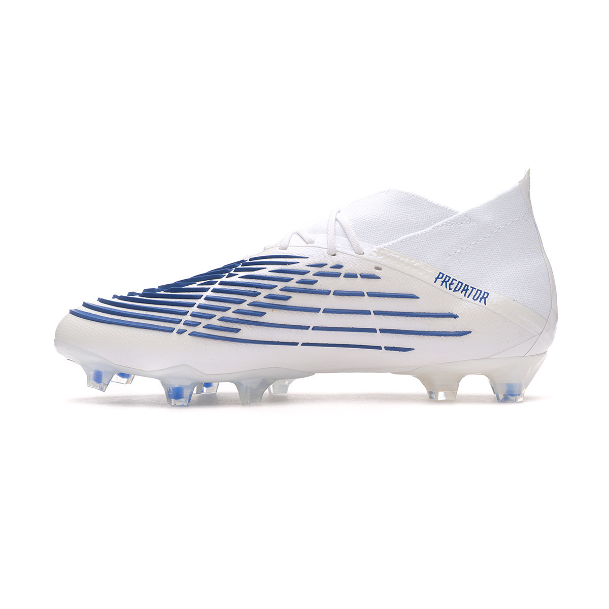white and blue adidas boots