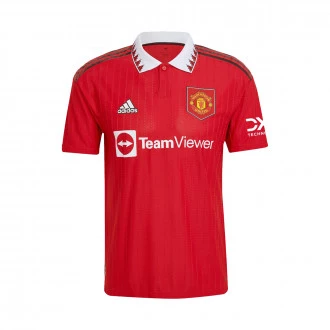 T-Shirt Manchester United FC Primeiro Equipamento Authentic 2022-2023 Real Red