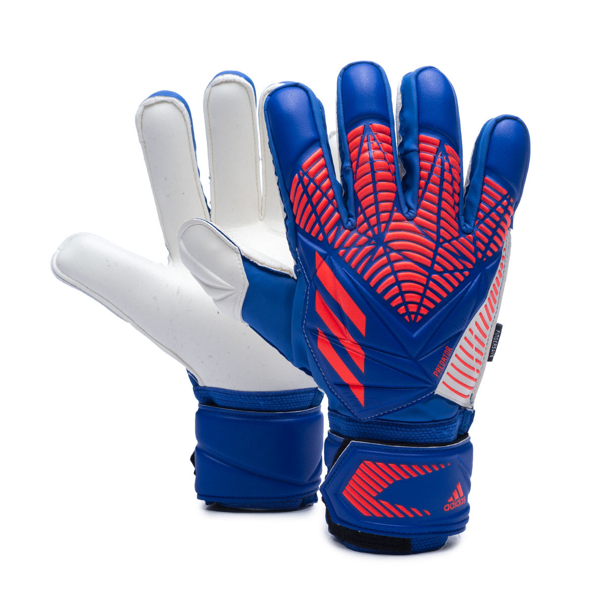 mezcla neumático Puede ser calculado Guante de portero adidas Predator Match Fingersave Hi-Res Blue-Turbo-White  - Fútbol Emotion