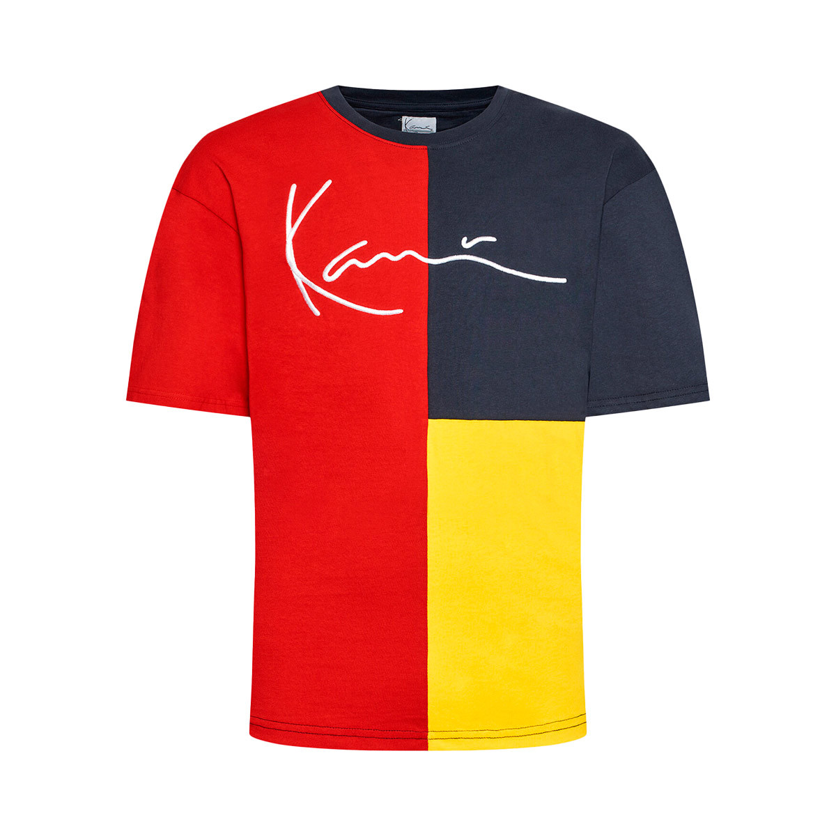 Maglia Karl Kani Signature Block Red-Leoow-Black - Fútbol Emotion