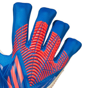 Guante portero adidas Predator Pro Fingersave Blue-Turbo-White - Fútbol Emotion