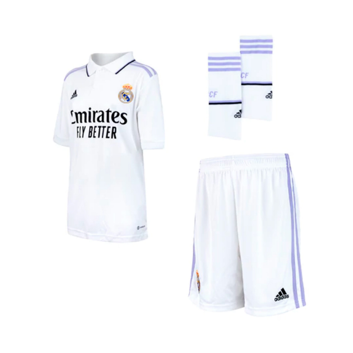 Conjunto adidas Real Madrid CF Equipación White - Fútbol