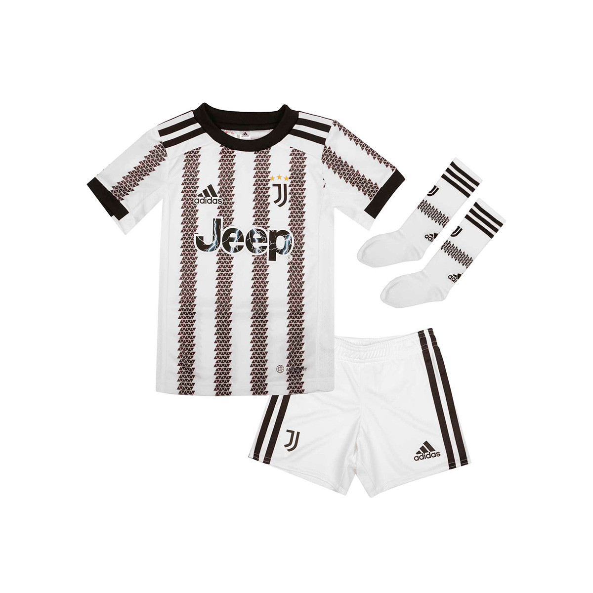 Conjunto adidas Juventus FC Primera Equipación 2022-2023 Niño White-Black - Fútbol