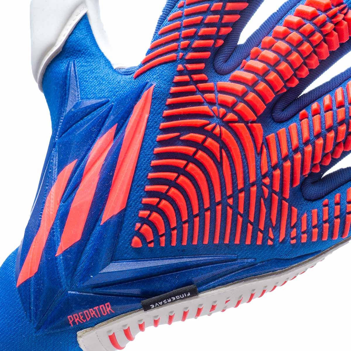 Guante de portero adidas Predator Pro Fingersave Hi-Res Blue-Turbo-White -  Fútbol Emotion