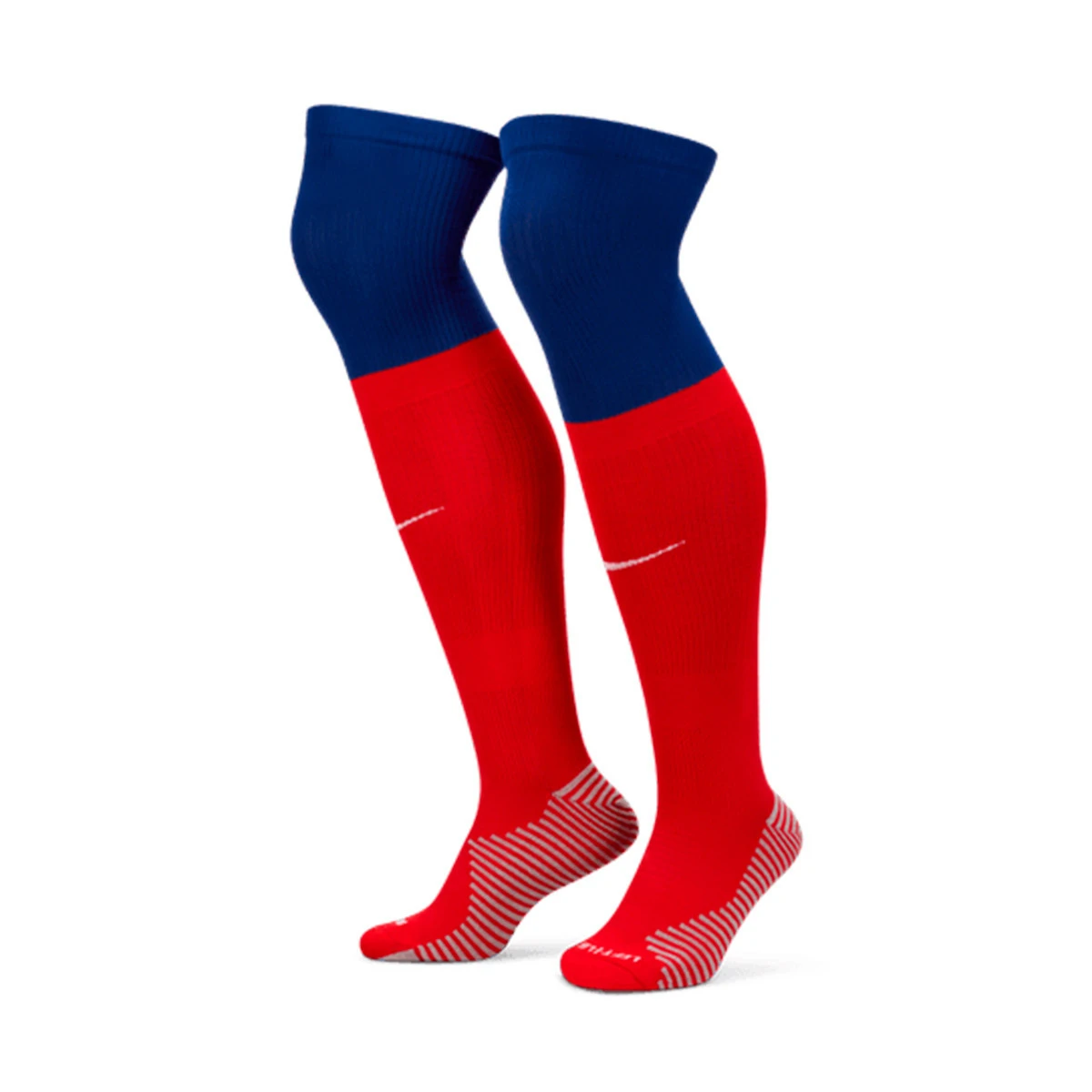 Football Socks Nike Atletico de Madrid Home Kit Stadium 2022 2023 Sport Red Deep Royal Blue Futbol Emotion