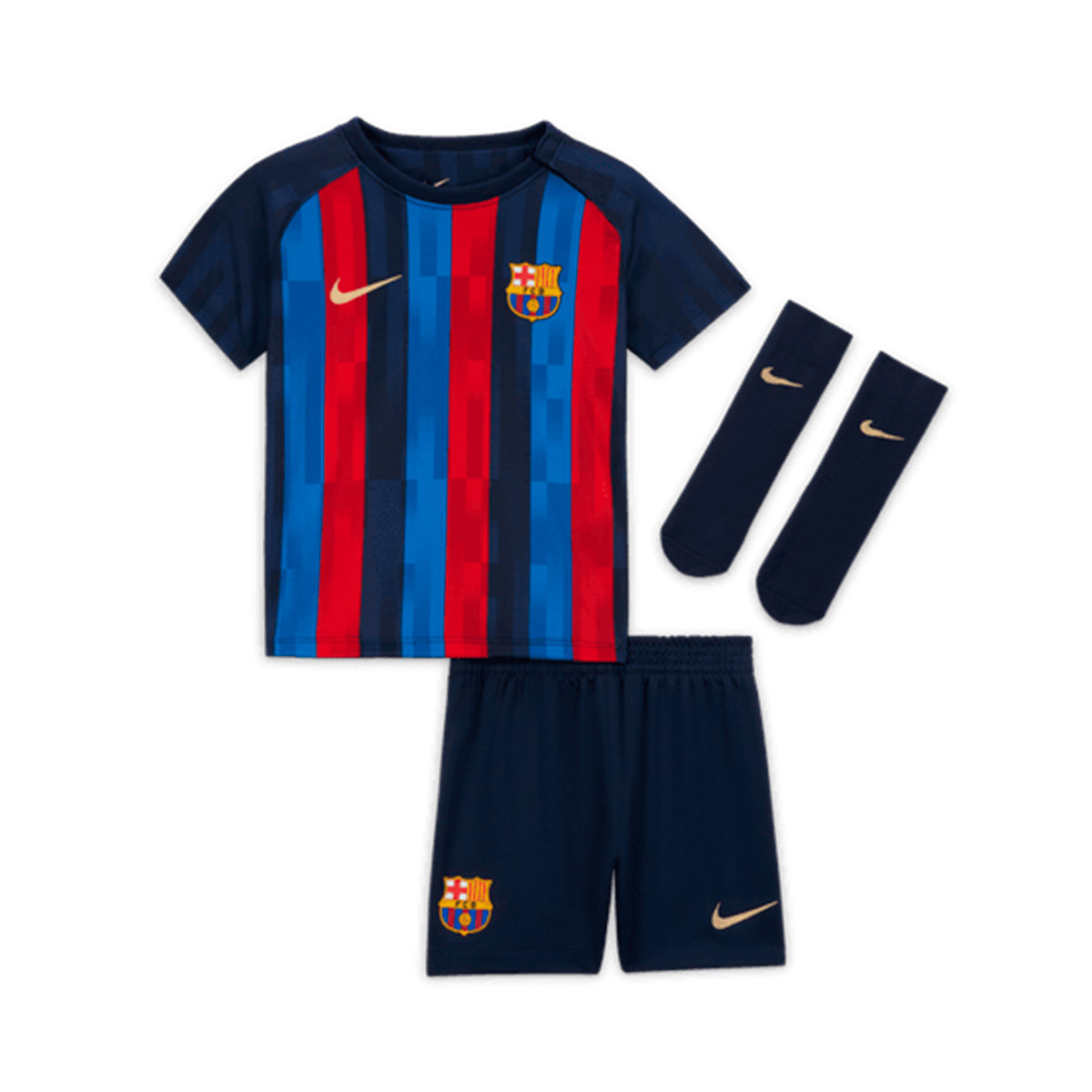 Conjunto Nike FC Barcelona Primera Equipación Stadium Bebé Obsidian - Fútbol