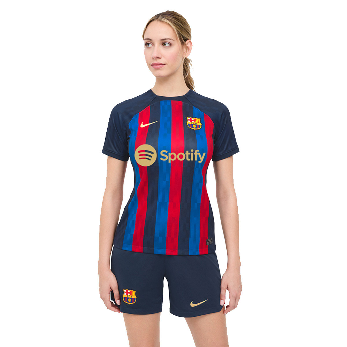 Pero Abandono Gimnasta Camiseta Nike FC Barcelona Primera Equipación Stadium 2022-2023 Mujer  Obsidian-Game Royal - Fútbol Emotion