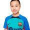 Camiseta FC Barcelona Training 2022-2023 Niño Oracle Aqua-Signal Blue
