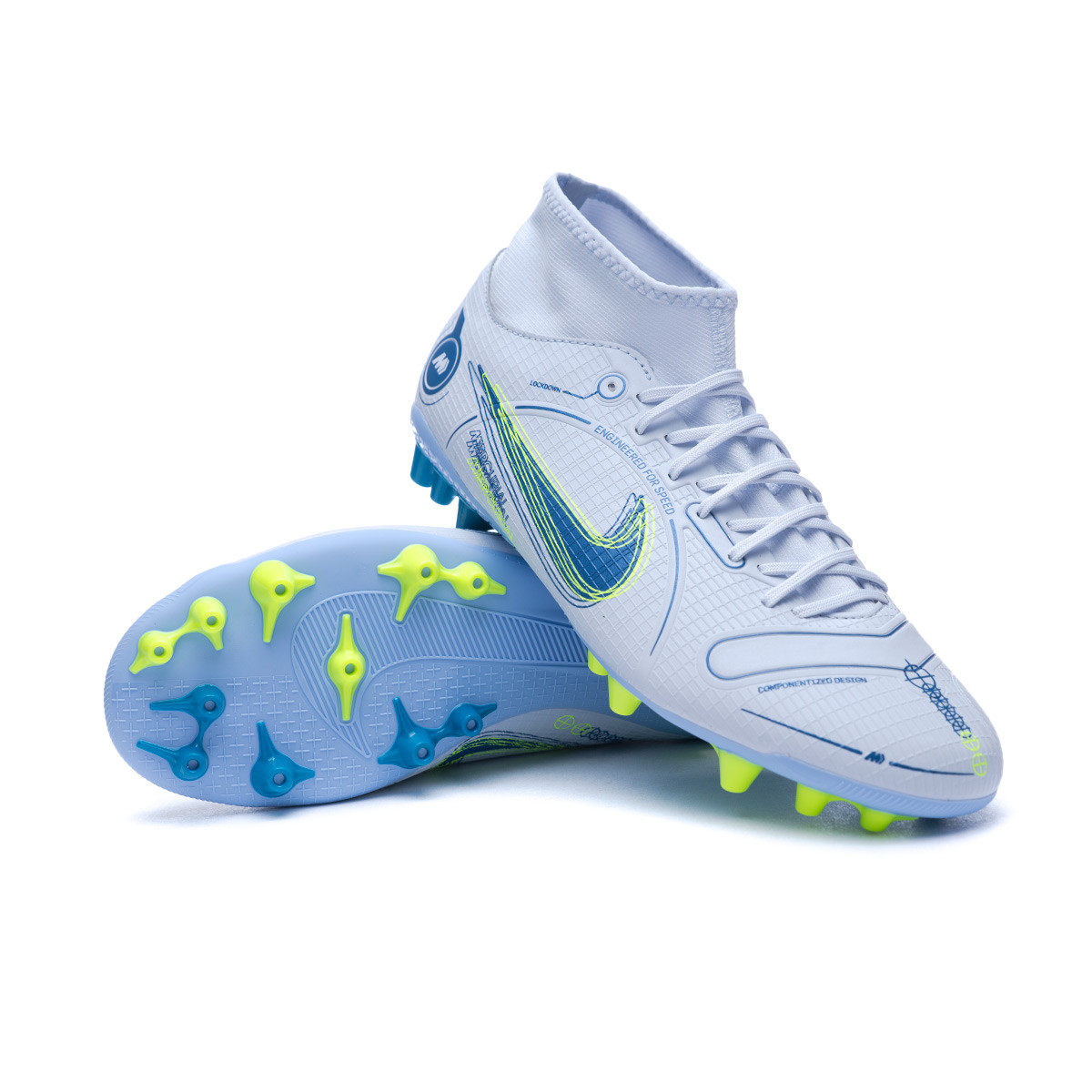 Football Boots Nike Mercurial Superfly Academy AG Football Grey-Dark  Marina Blue-Light Marine Fútbol Emotion