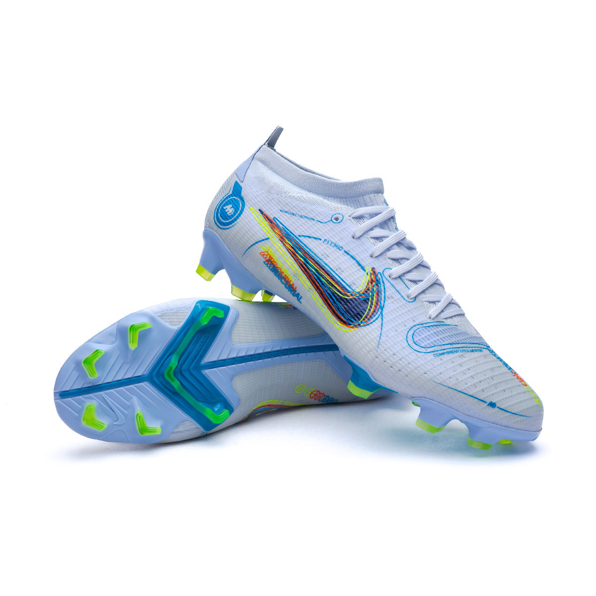 Bota de fútbol Vapor 14 FG Football Grey-Blackened Blue-Light Marine - Fútbol Emotion