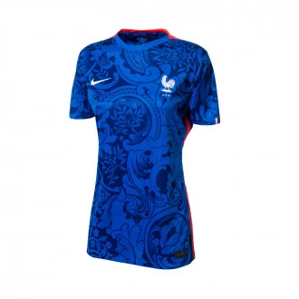 Camiseta Francia Primera Equipación Stadium Euro 2022 Mujer Hyper Cobalt-Siren Red