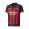 Camiseta AC Milan Primera Equipación Replica 2022-2023 Black-Tango Red