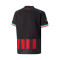 Camiseta AC Milan Primera Equipación Replica 2022-2023 Niño Black-Tango Red
