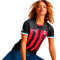 Camiseta AC Milan Primera Equipación Replica 2022-2023 Mujer Black-Tango Red