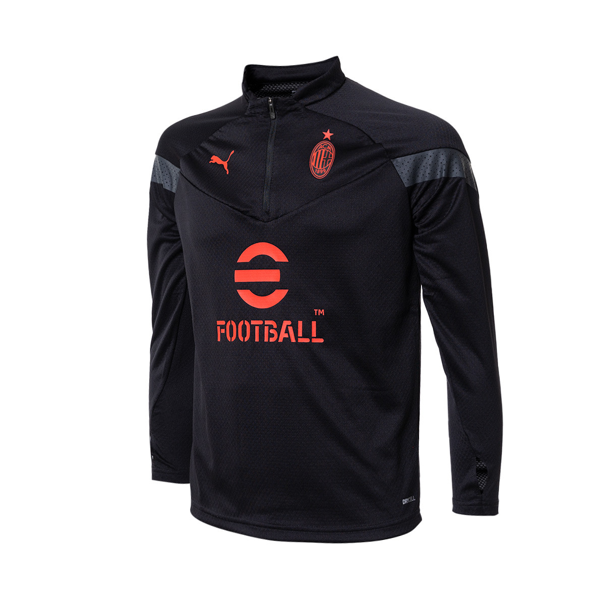 Felpa Puma AC Milan Training 2022-2023 Bambino Black-Asphalt - Fútbol  Emotion