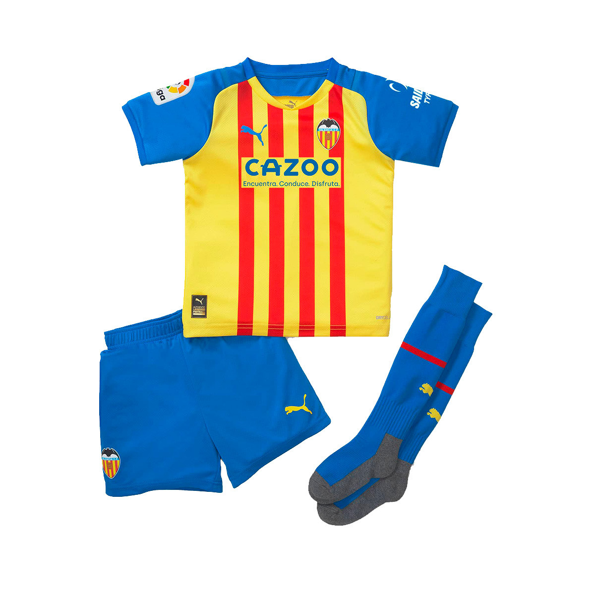 archivo Tanzania violación Conjunto Puma Valencia CF Tercera Equipación Replica 2022-2023 Niño  Dandelion-Red - Fútbol Emotion